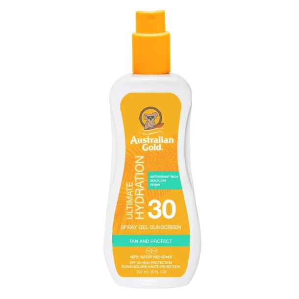 Australian Gold - Ultimate Hydration lotion med spray, faktor 30