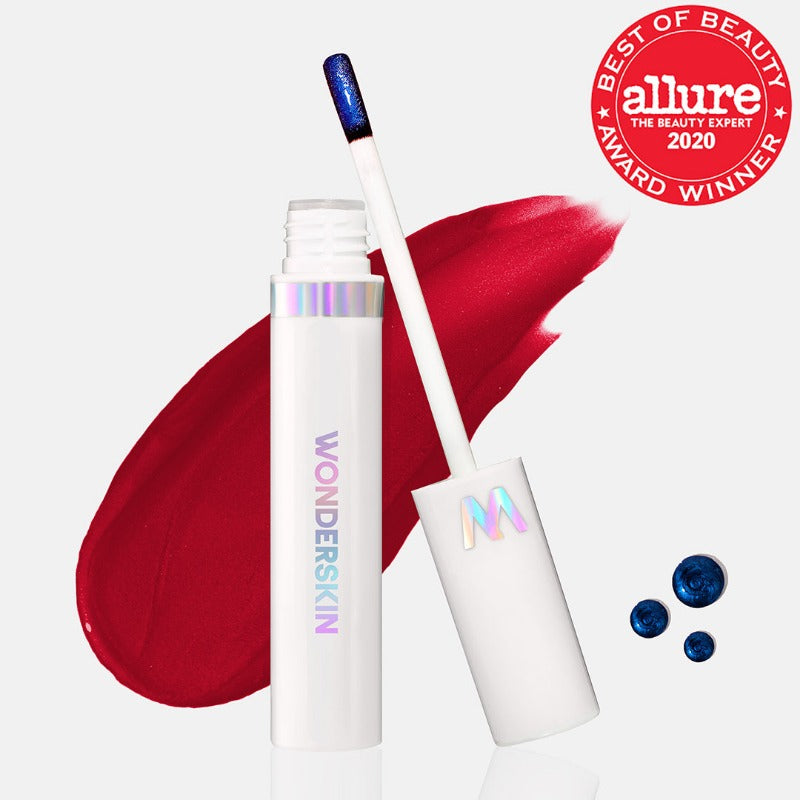 Wonderskin - Wonder Blading Lip Stain - Divine (Burgundy Red) - Kit