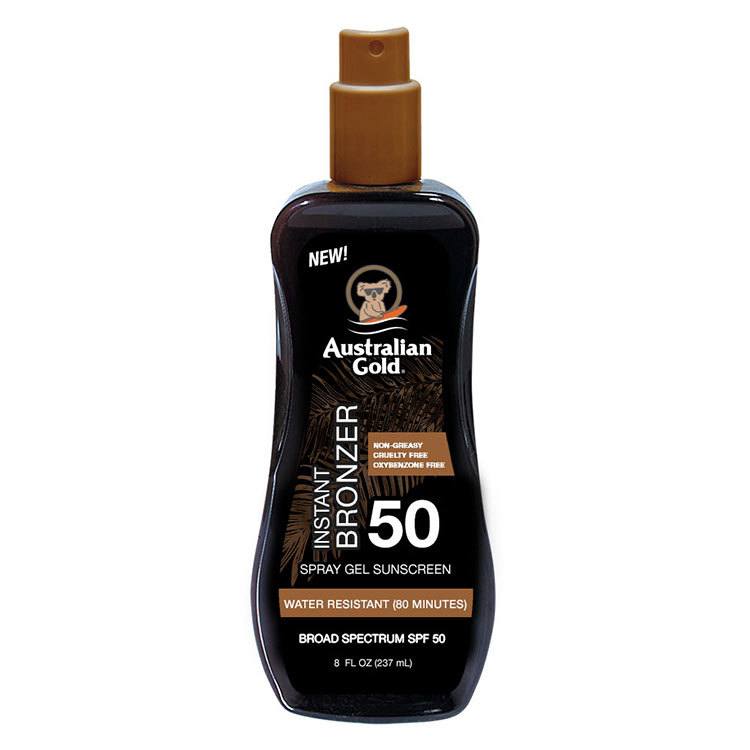 Australian Gold - Solcreme lotion spray, SPF 50 m/Bronzer 237ml
