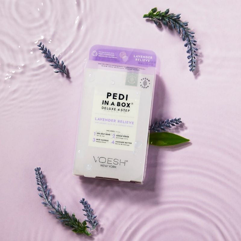Voesh Pedi in a Box deluxe - Lavendel Relieve