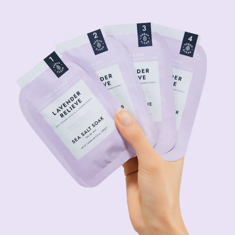 Voesh Pedi in a Box deluxe - Lavendel Relieve