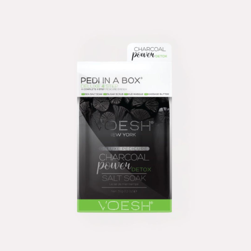 Voesh Pedi in a Box deluxe, 4 step. Charcoal Power Detox