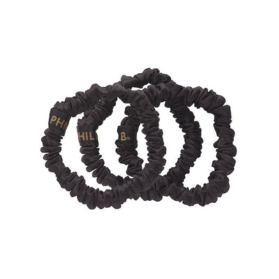 Philip B. Petite Black Scrunchie (tre stk)