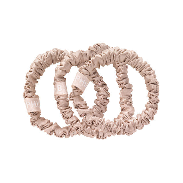 Philip B. Petite Champagne Scrunchie (tre stk)