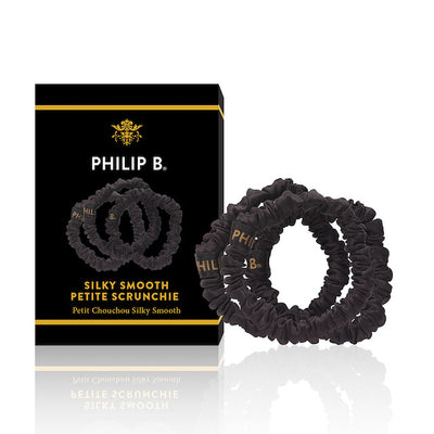 Philip B. Petite Black Scrunchie (tre stk)