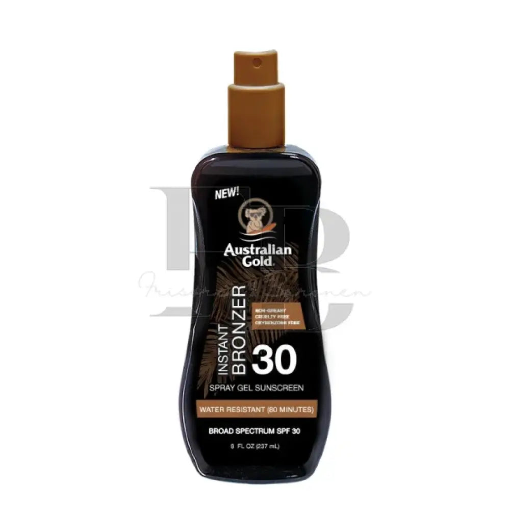 Australian Gold - Solcreme lotion med spray, SPF 30 m/Bronzer 237ml