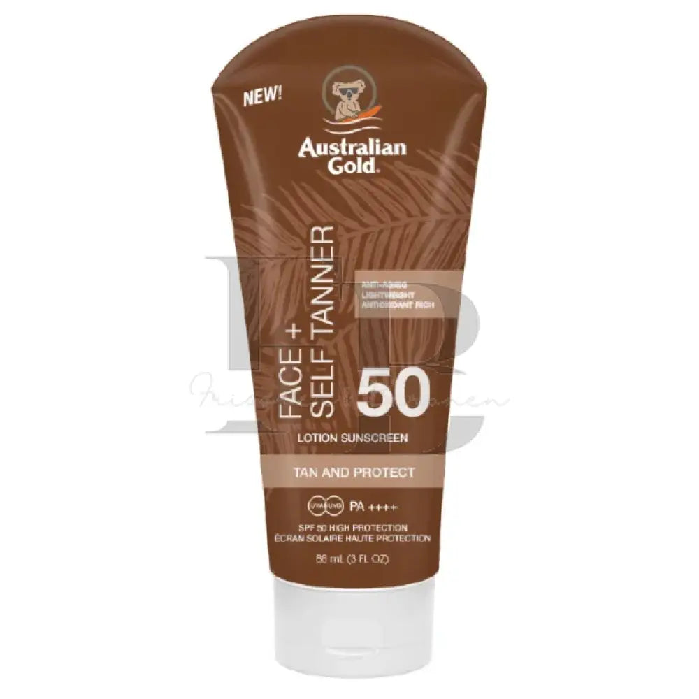 Australian Gold - SPF 50 Face med selvbruner