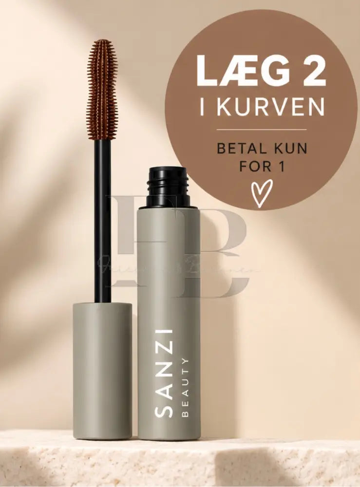 Sanzi Beauty Mascara Volume Curl - With eye lash serum BRUN 6ml