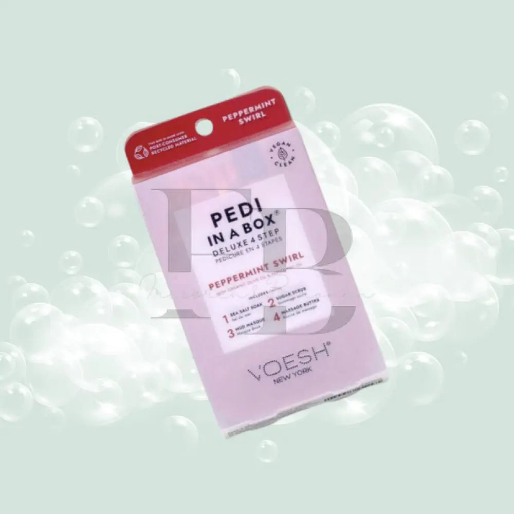 Voesh Pedi in a Box Deluxe - Peppermint Swirl - Limited Edition