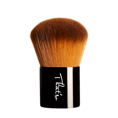 Stilren sort makeup børste med sort glans håndtag med hvidt Logo. That'so Face Brush.