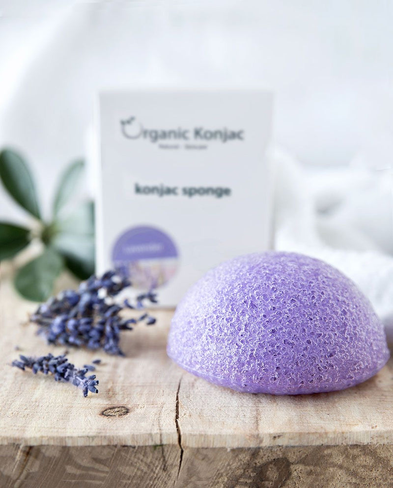 Organic Konjac Svamp Lavender – Sart, rød og stresset hud